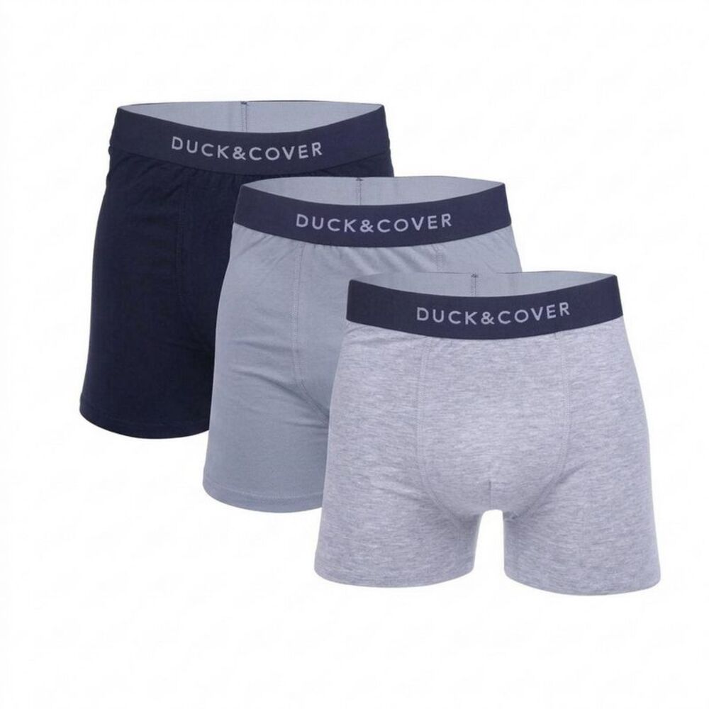 Duck and Cover Mens Boxer Shorts (Pack of 3) / Navy/Gray Marl